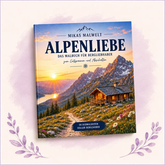 Alpenliebe – Malbuch für Erwachsene mit Berg- und Alpenmotiven