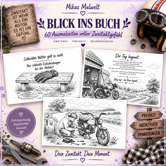 Zweitaktträume – Malbuch für Zweitaktliebhaber von Mikas Malwelt